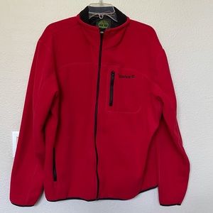 Timberland red fleece jacket size XXL